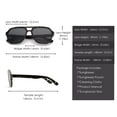 thumbnail image 2 of GLINDAR Men's Polarized Aviator Sunglasses Vintage Square Driving Glasses (Grey Tortoise Frame / Polarized Grey Lens), 2 of 6