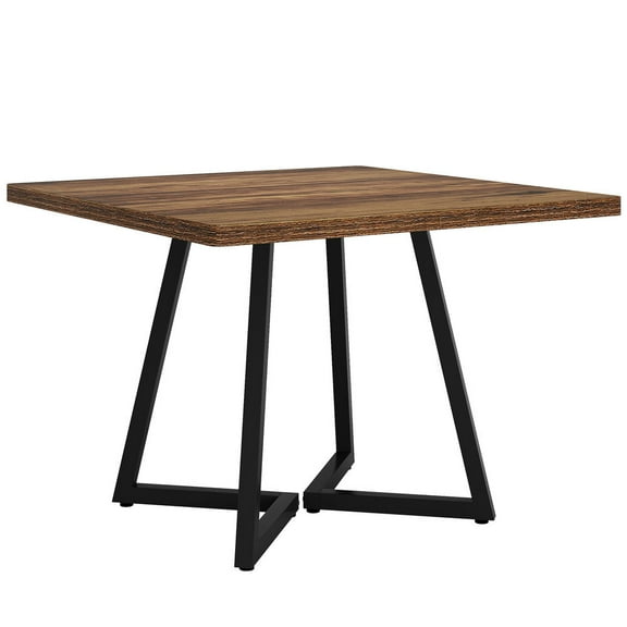 Barara King Dining Table, Kitchen Dining Table,31.5" Square Dining Table, Wood Kitchen Table for 4,Brown