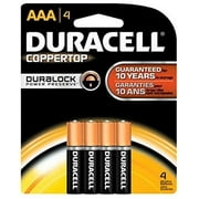 Duracell Coppertop AAA Alkaline Batteries 4 ea