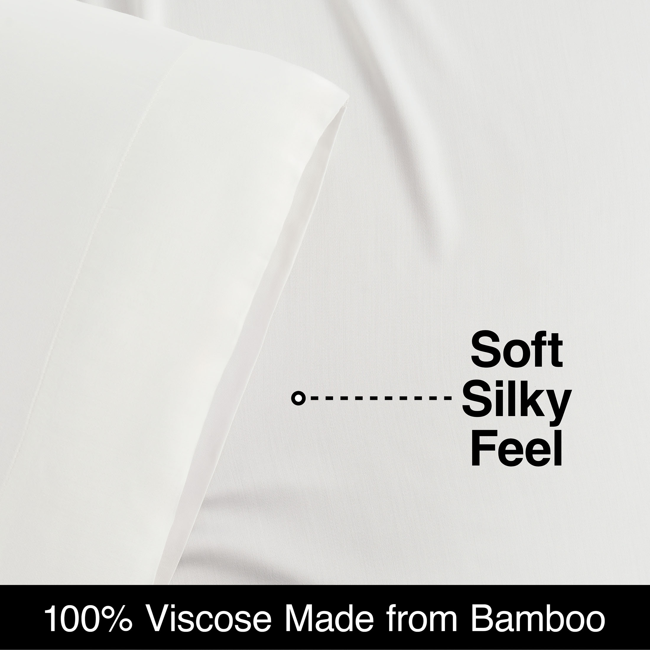 Allswell Soft & Silky 4-Piece Bleached Linen Viscose from Bamboo Sateen Bed Sheet Set, Queen - image 4 of 12
