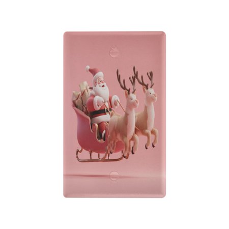 IAUYY Retardant PC Material Unused Outlet Cover Switch Plate Covers Easy DIY Installation with Screws Light Switch Cover Plate Take A Sleigh Ride