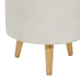 thumbnail image 5 of DecMode Ceramic Contemporary Planter Set of 2 16", 13"H, Matte White Finish with Natural Toned Wooden Legs, 5 of 13