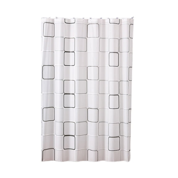 Waterproof Plastic Shower Curtain with 12 Hooks - Quick Dry, Durable, Easy to Install, Perfect for Bathrooms, RVs, and Hotels,Multicolor