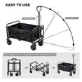 thumbnail image 4 of axGear Collapsible Outdoor Foldable Wagon Universal Wheel Adjustable Handle Cart, 4 of 7