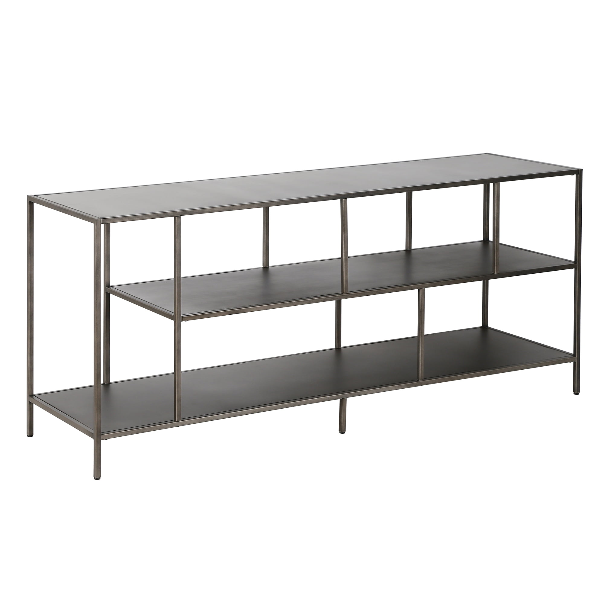 Contemporary Metal TV Stand with Metal Shelves, 55