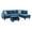Blue, variant on Pemberly Row L-Shaped Brown Microfiber Couch with Ottoman with Pillows