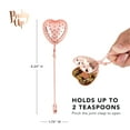 thumbnail image 3 of Pinky Up Heart Shaped Tea Ball Infuser for Loose Leaf, Self Care, Rose Gold, 3 of 7