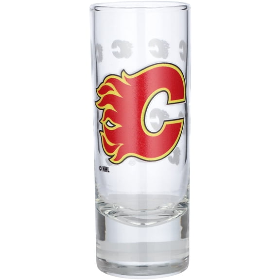 Calgary Flames 2.5oz. Satin-Etched Tall Shot Glass