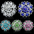 thumbnail image 4 of MesaSe Rhinestone Crystal Brooch Hollow Out Collar Pin Silver Plated Flower Jewelry, 4 of 10