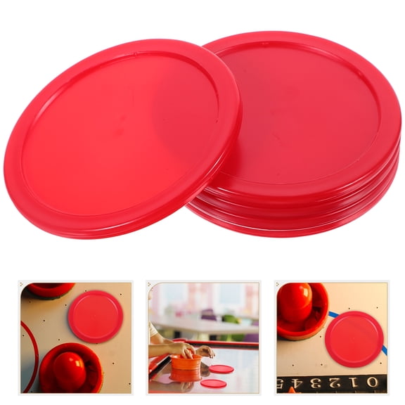OUNONA 5 Pcs Ice Hockey Puck Air Table Pucks and Pushers Student Red
