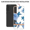 thumbnail image 3 of SaniMore for Samsung Galaxy A33 5G Case, Flexible TPU Magnetic Cover Support Wireless Charging Slim Flower Grass Pattern Shockproof Protective Shell for Ladies Women Girls, Blue Flowers, 3 of 9
