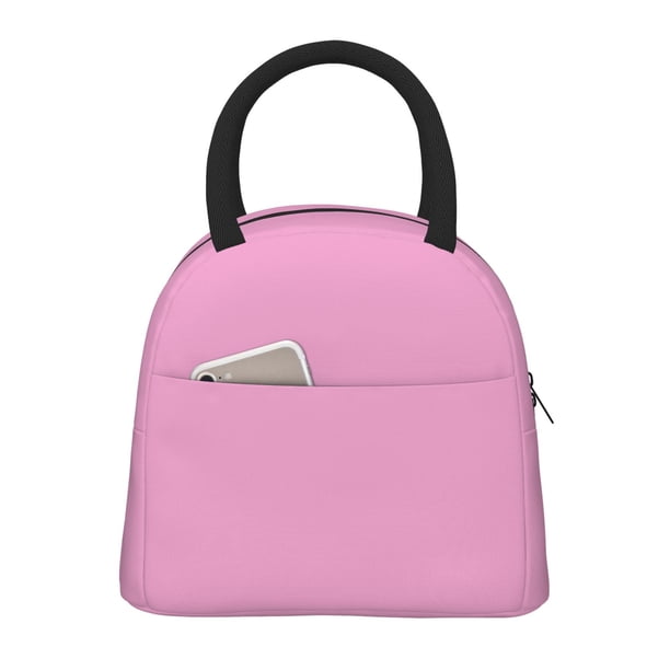 Fotbe Pink Bolsa de Almuerzo con Estampado, Lonchera Aislada, Contenedor de Comida Reutilizable Tipo Cooler a Prueba de Fugas