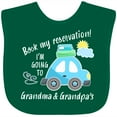 thumbnail image 3 of Inktastic Book My Reservation I'm Going to Grandma and Grandpa's Boys or Girls Baby Bib, 3 of 4