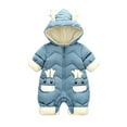 thumbnail image 2 of KYAIGUO Baby Girls Boys Snowsuit Romper Infant Newborn Hooded Jumpsuit Winter Warm Jumpsuit for 6-24M, 2 of 5