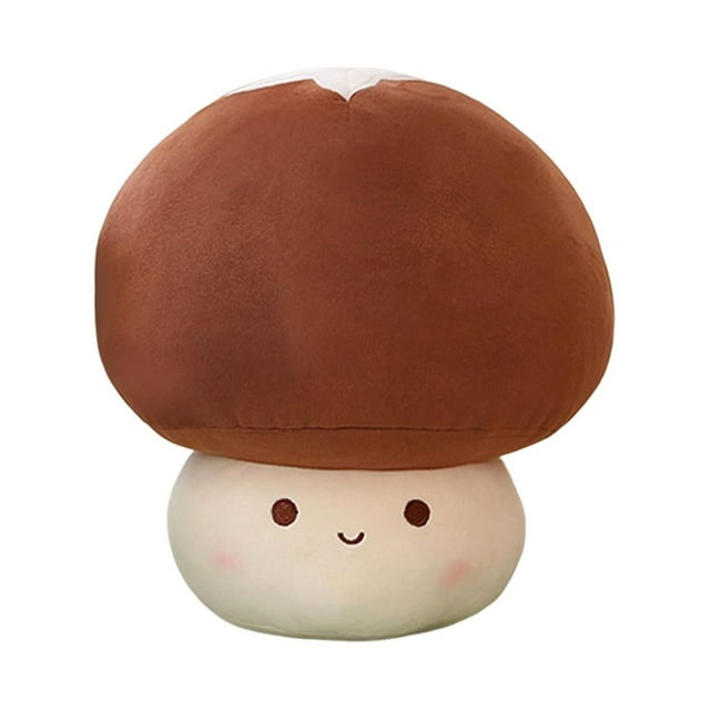 HILABEE Stuffed Mushroom Toy Gift Collection Cuddly Creative Ornament Adorable for Brown 30cm