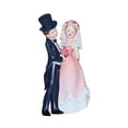 thumbnail image 4 of GUOOL Wedding Cake Topper Bride and Groom Mini DIY Micro Landscape Miniature Scene People Wedding Cake Dolls Topper for Anniversary Pink Dress, 4 of 9