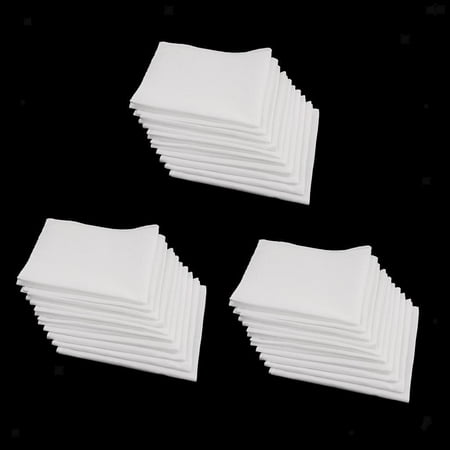 

30X 100% Cotton Handkerchiefs Womens Classic White Washable Hankie Towel