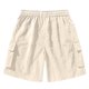 thumbnail image 3 of pstuiky Pantalones cortos de gimnasio, Pantalones cortos de verano para hombre, informales y cómodos, con bolsillo y cintura elástica y cordón ajustable. Pantalones cortos cargo, 3 of 3