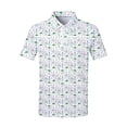 thumbnail image 4 of CAIVO Boys Blouse Button Down Shirt With Print For Little & Big Kids Casual Long Sleeve Tops For Everyday Wear Blend Comfortable Fit For Boys Turndown Collar Summer Trendy Tops, 4 of 5