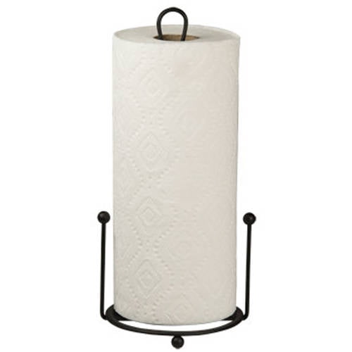 Home Basics Paper Towel Holder, Black
