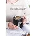 thumbnail image 6 of 304 Stainless Steel Mug Simple Office Tea Cup With Lid Insulation Practical Portable Lazy Rotating Mug, 6 of 8