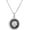 Silver / Black, variant on Hip Hop Iced Lion Head Mini Medallion Gold and Black Tone 14K Plated Pendant 20" Cuban Chain Necklace CP 282
