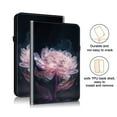 thumbnail image 2 of for Samsung Galaxy Tab A9 8.7" 2023 SM-X110 / SM-X115 Wallet Case, Flower Pattern PU Leather Card Slots Pencil Slot Elastic Strap Adjustable Angles Kickstand Folio Flip Case, Purple Peony Flowers, 2 of 7