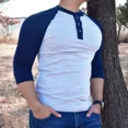 thumbnail image 2 of Playera Manga Ranglan 3/4 Con Broches Diferentes Colores, 2 of 4