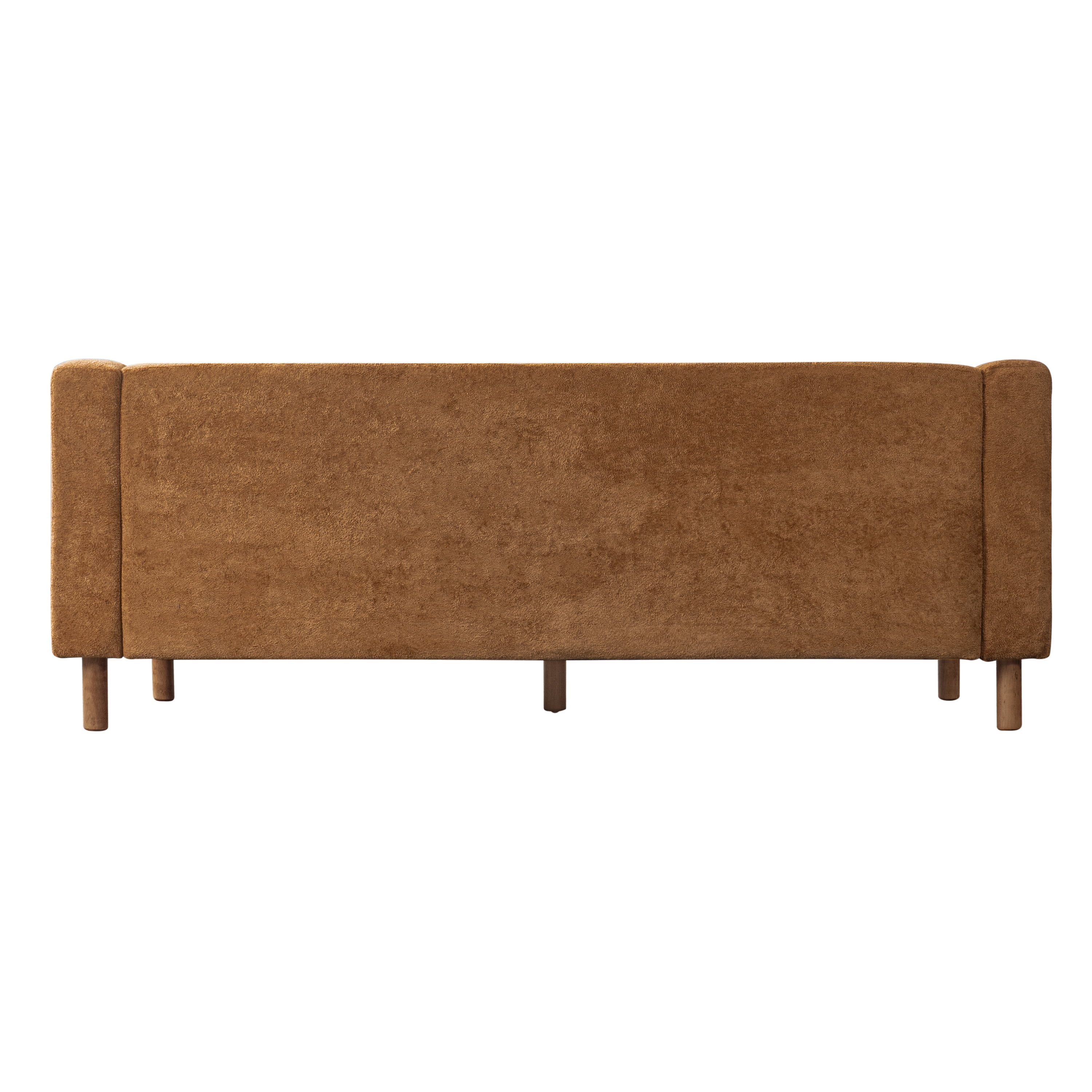 GARITIN 3 Seater Sofa 78 Inch, Chenille Upholstered Couch with Square Arms and Tufted Pillow Back for Living Room Apartment, Orange