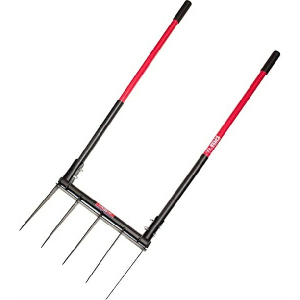 Bully Tools 92627 Steel Broadfork with Fiberglass Handles