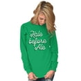thumbnail image 4 of Kale Before Ale Beer Drinking Healthy Long Sleeve TShirt Men Women Brisco Brands S, 4 of 5