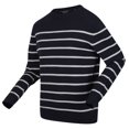 thumbnail image 3 of Regatta - Jersey Cautley de Rayas de Punto para Hombre (Marino, Gris Plateado), 3 of 6