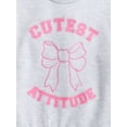 thumbnail image 4 of Wonder Nation Toddler Girls Graphic Crewneck Pullover with Long Sleeves, Sizes 12M-5T, 4 of 5
