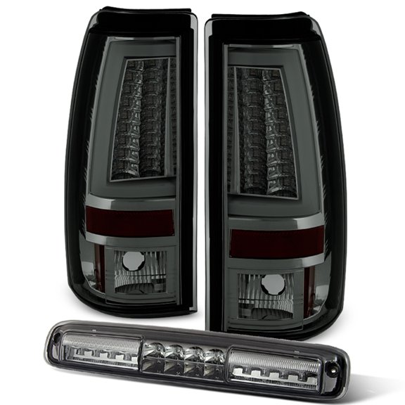 AKKON - For 99-03 Chevy Silverado | GMC Sierra Smoked LED Tube Tail Brake Lights LED 3rd Cargo Lamp