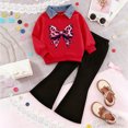 thumbnail image 2 of 2-3 Years Toddler Baby Girl Clothes Sets, 2pcs Autumn Long Sleeve Clothes Outfits Toddler Girl Sweater Sets 6-12 Months 12-24 Months 2T 3T 4T 5T 6T 7T Set, 2 of 4