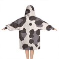 thumbnail image 2 of Beige and Black Of Leopard Print Blanket Hoodies for Kids 6-13YR Oversize Wearable Blanket Hoodies for Boys Girls Teens, 2 of 7