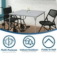 thumbnail image 4 of COSCO XL 38.5" Fold-in-Half Card Table w/ Handle, Gray, Indoor & Outdoor, Wheelchair Accessible, 4 of 6