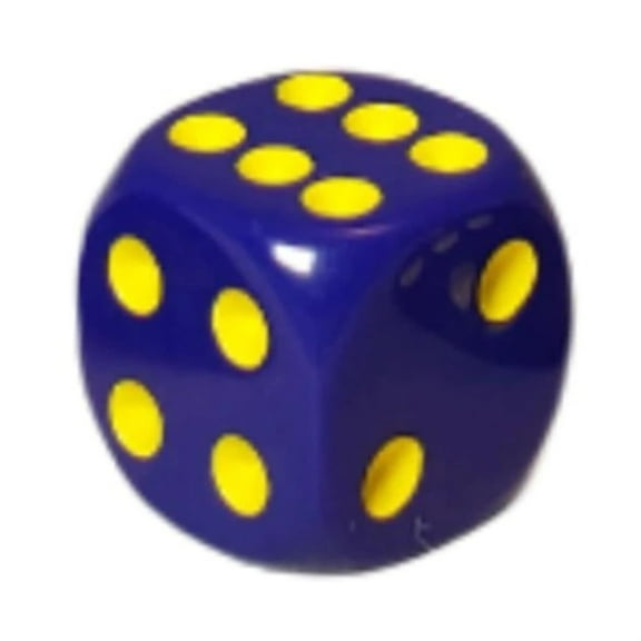 Role 4 Initiative d6 18mm Opaque Dark Blue w/Yellow (12)
