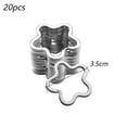 thumbnail image 2 of Llavero plano de Metal de 20 piezas, llavero de Metal creativo DIY plateado, llavero con aro, 2 of 5