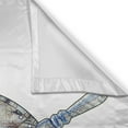 thumbnail image 3 of Ambesonne Nautical Kitchen Curtains, Wooden Ship Wheel, 55"x36", Blue White, 3 of 3