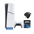 thumbnail image 1 of PlayStation 5 Slim Digital Edition – 3TB SSD Console, Fortnite Cobalt Star Bundle, Mytrix Controller Case, White, 2023 Upgrade, 1 of 9