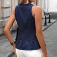 thumbnail image 7 of YueHuiYing Womens Crochet Tops Tie Front Sleeveless Sweater Vest Knit Tops Summer Cardigan Hollow Out Beach Cover Up, 7 of 7