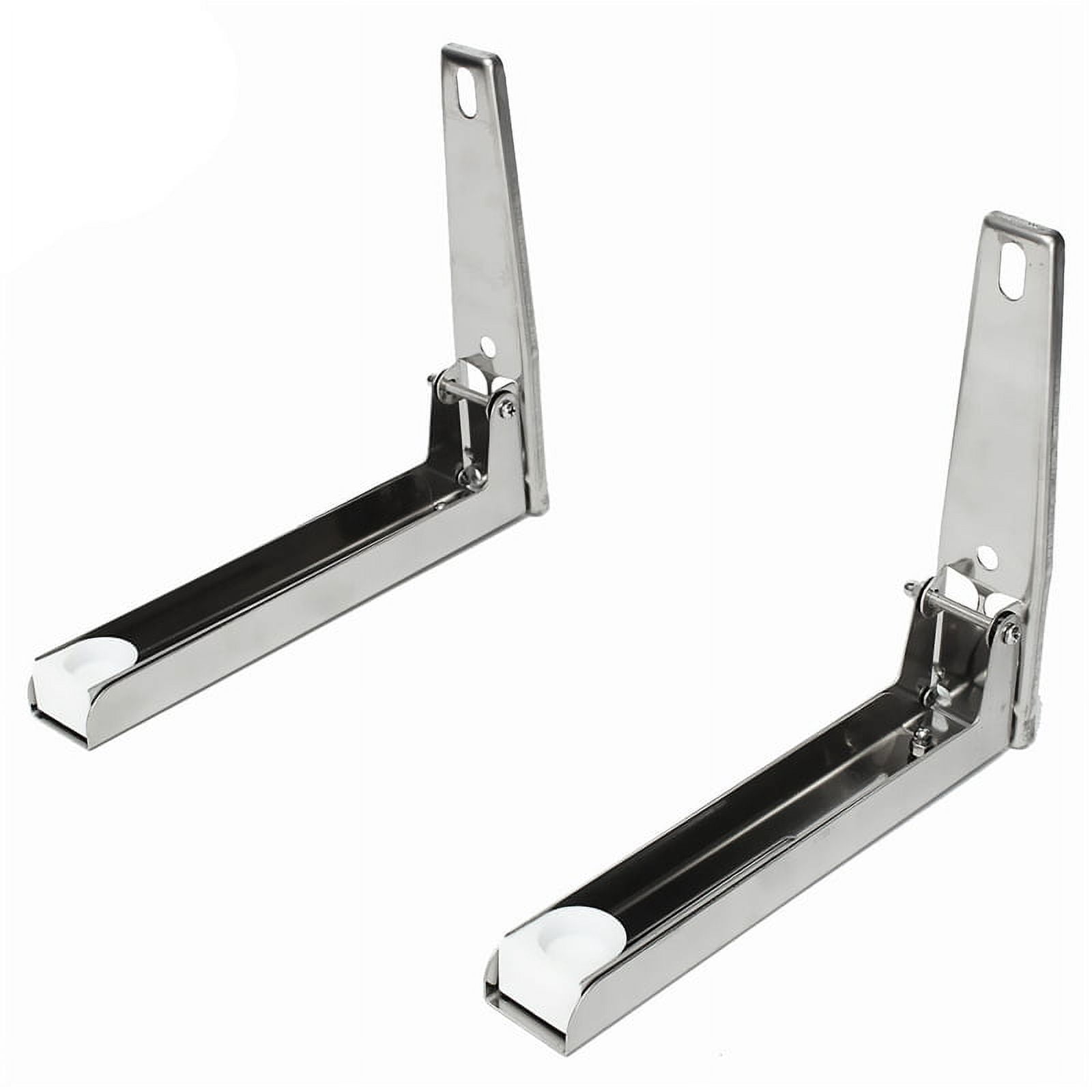 Support Frame Steel Foldable Stretch Shelf Rack Microwave Oven Wall Mount Bracket Stainless Silver