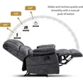 thumbnail image 3 of Large Manual Recliner Chair, Soft Fabric Push Back Recliner with Overstuffed Armrest and Backrest, Living Room Single Sofa Recliners, 3 of 7