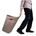 thumbnail image 6 of Mind Reader 60L Rolling Laundry Hamper, Clothes Basket, Lid, Wheels, Wicker Style, Plastic, 19.5"L x 14.75"W x 29.25"H, Tan, 6 of 10