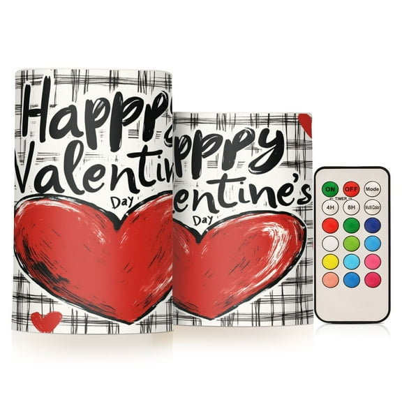 BZSMCE Flameless Candles LED Lights Valentines Day Themed Creativity Battery Candles