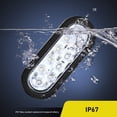 thumbnail image 3 of Luces traseras LED blancas ovaladas de 6 "para remolque, 2 uds., 10 LED con ojales de montaje empotrado IP67, marcha atrás/respaldo impermeable para camión Jeep RV RV, 3 of 5