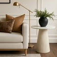 thumbnail image 2 of Meridian Furniture Liona White Marble And Mango Wood End Table, 2 of 9