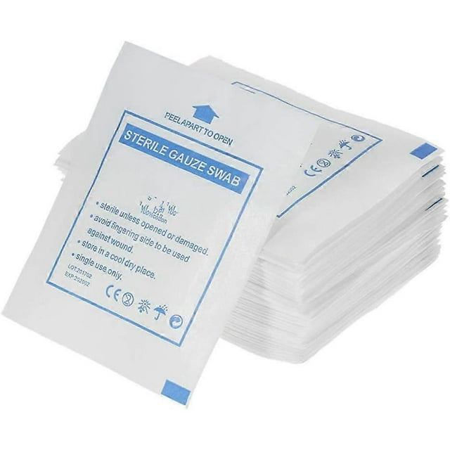30 hisopos de gasa desechables de 5 x 5 pulgadas, gasas estériles de algodón absorbente para detener el sangrado