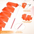 thumbnail image 3 of Uxcell 2 Pcs Dance Ribbons, 78.7" Rhythmic Gymnastics Ribbon Streamers Dancer Wand Twirling Dancing Ribbons for Artistic Dancing Gymnastics Training, Orange, 3 of 7